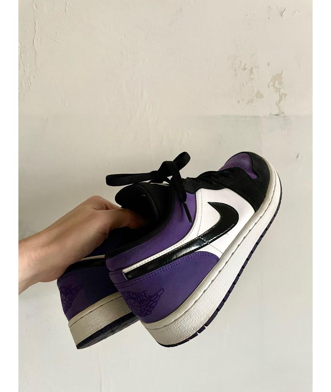 JORDAN Фиолетовые нубуковые низкие кроссовки / кеды, фото 7