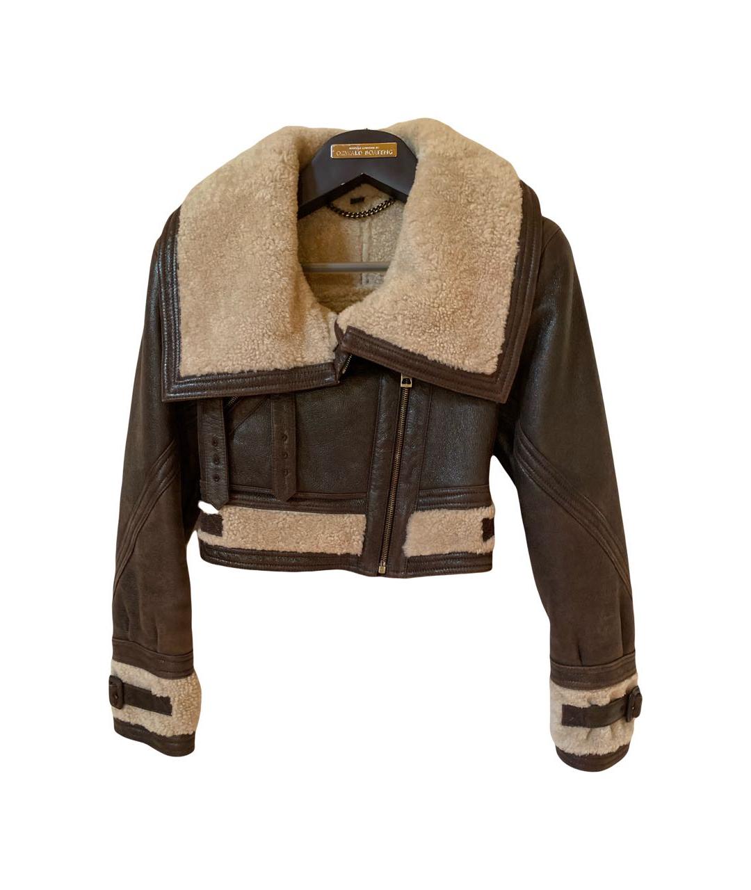 BURBERRY Коричневая кожаная дубленка, фото 9