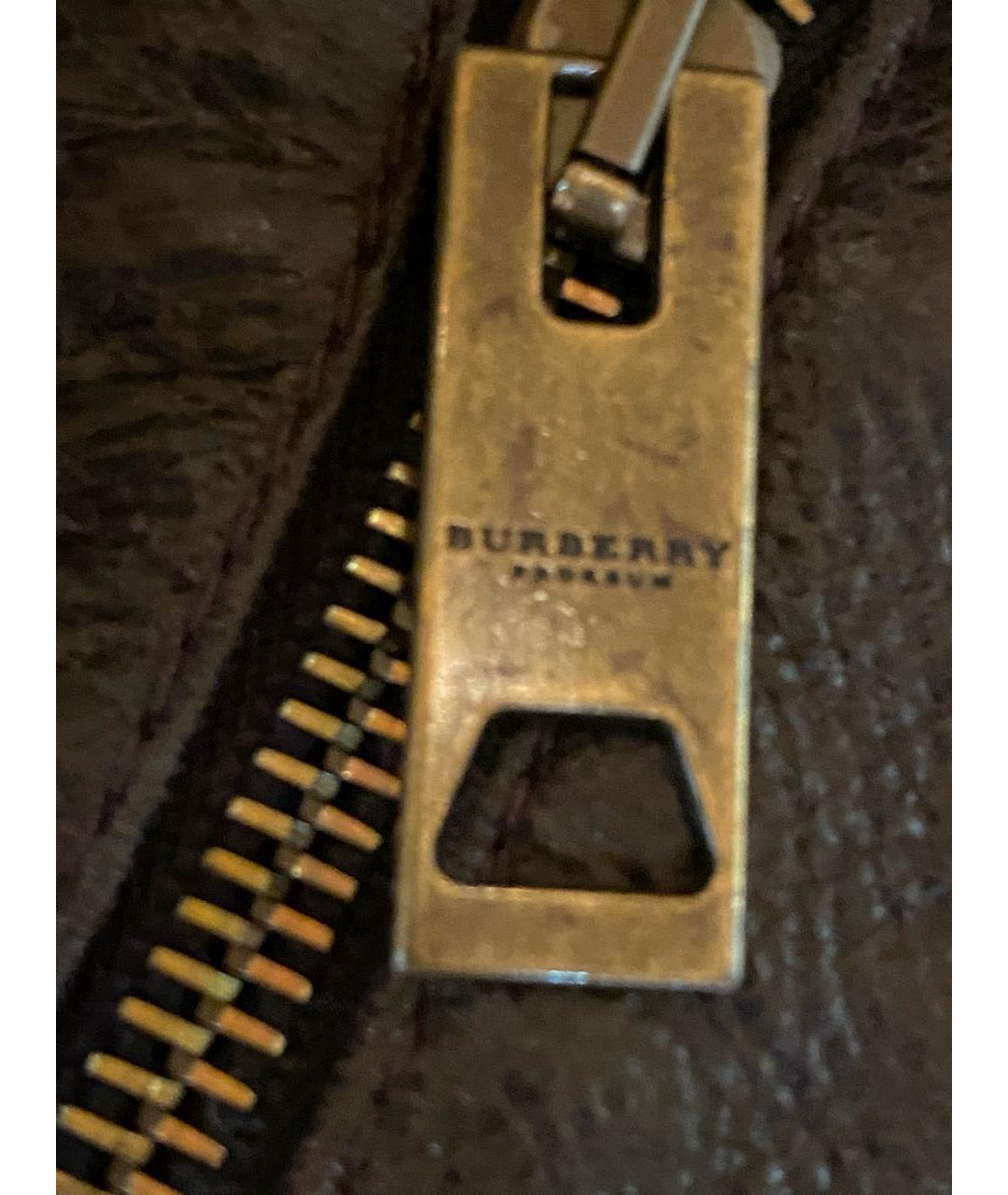 BURBERRY Коричневая кожаная дубленка, фото 4