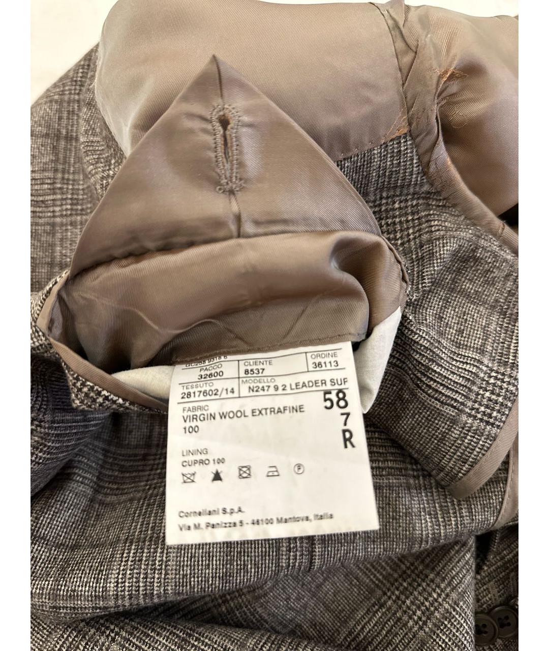 CORNELIANI Коричневый шерстяной пиджак, фото 6