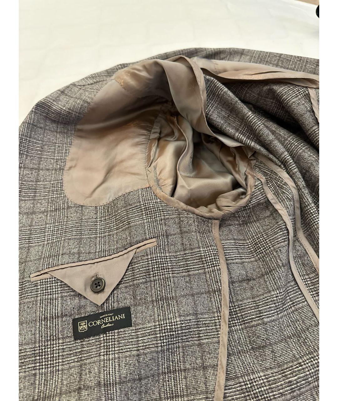 CORNELIANI Коричневый шерстяной пиджак, фото 8