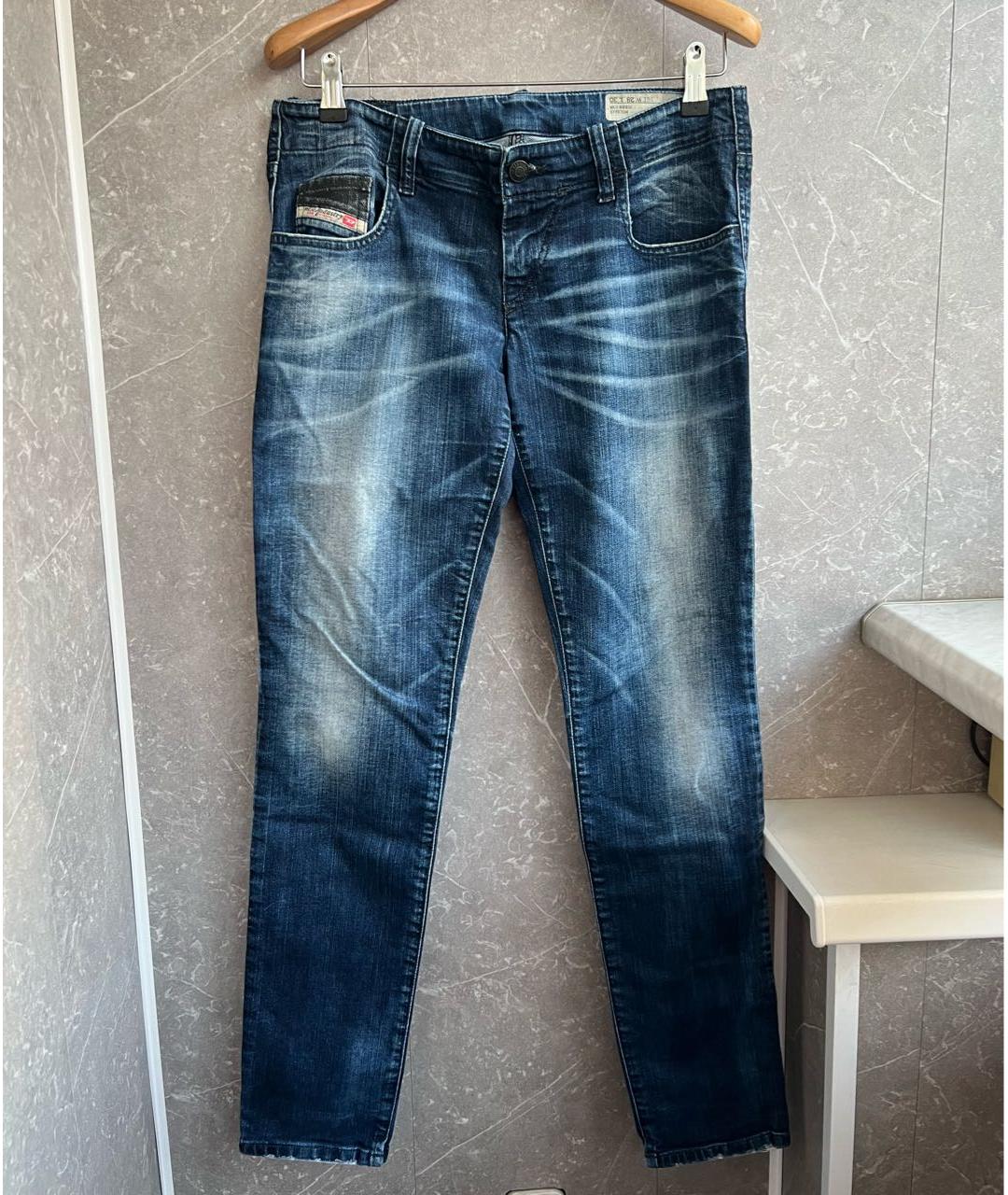DIESEL Синие хлопко-эластановые прямые джинсы, фото 9