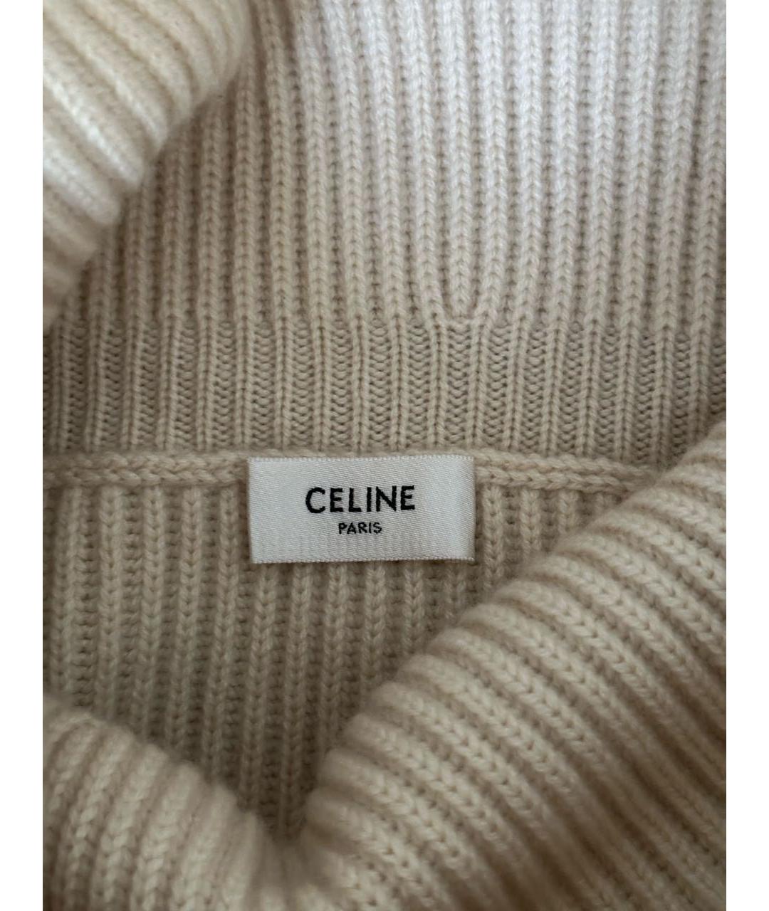 CELINE Бежевый кашемировый джемпер / свитер, фото 3