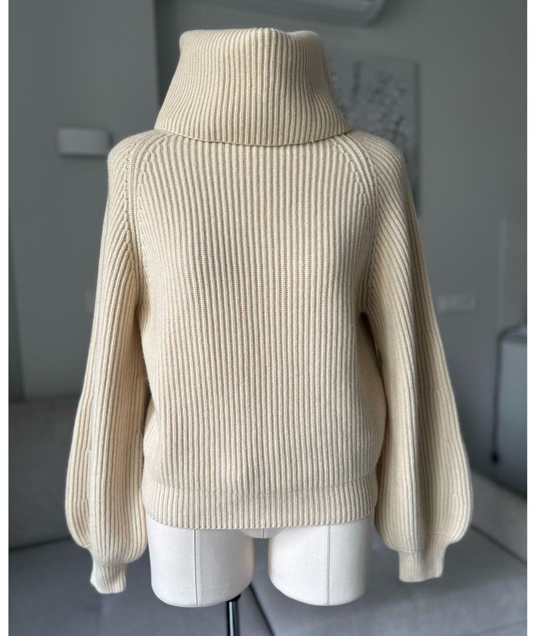 CELINE Бежевый кашемировый джемпер / свитер, фото 6