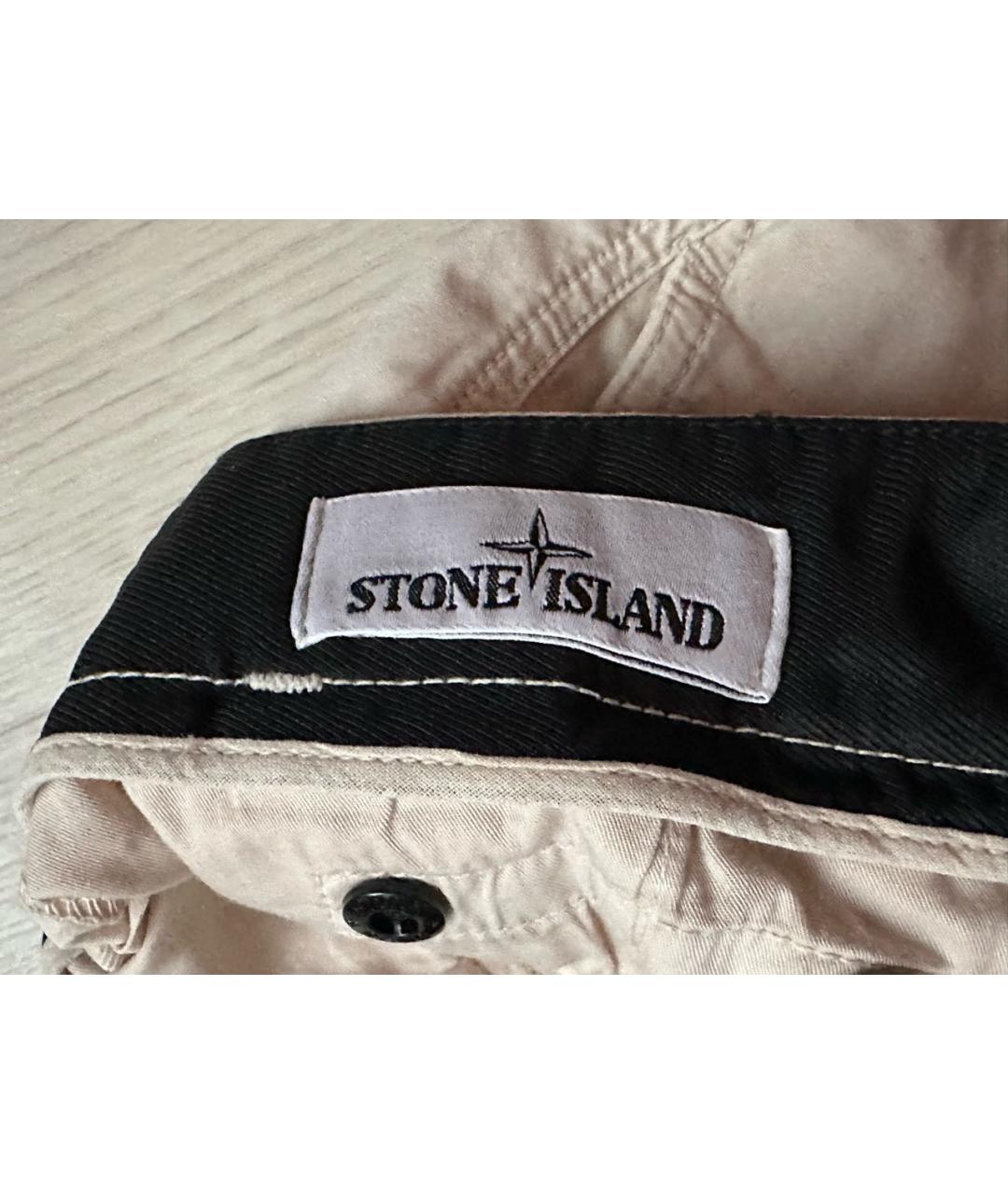 STONE ISLAND Бежевые брюки чинос, фото 5