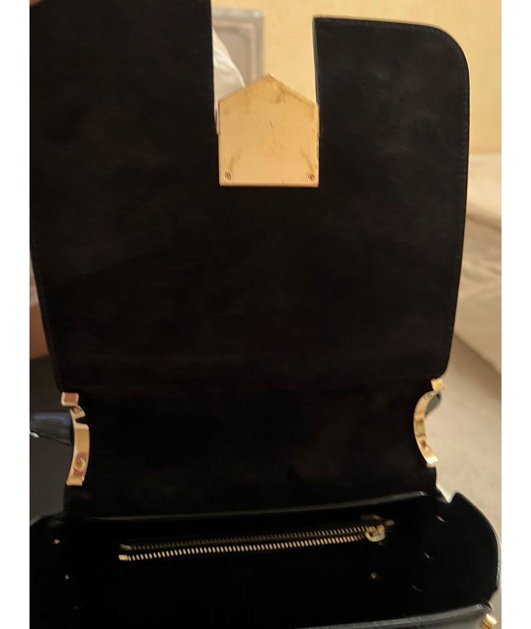 JIMMY CHOO Черная сумка через плечо из лакированной кожи, фото 5