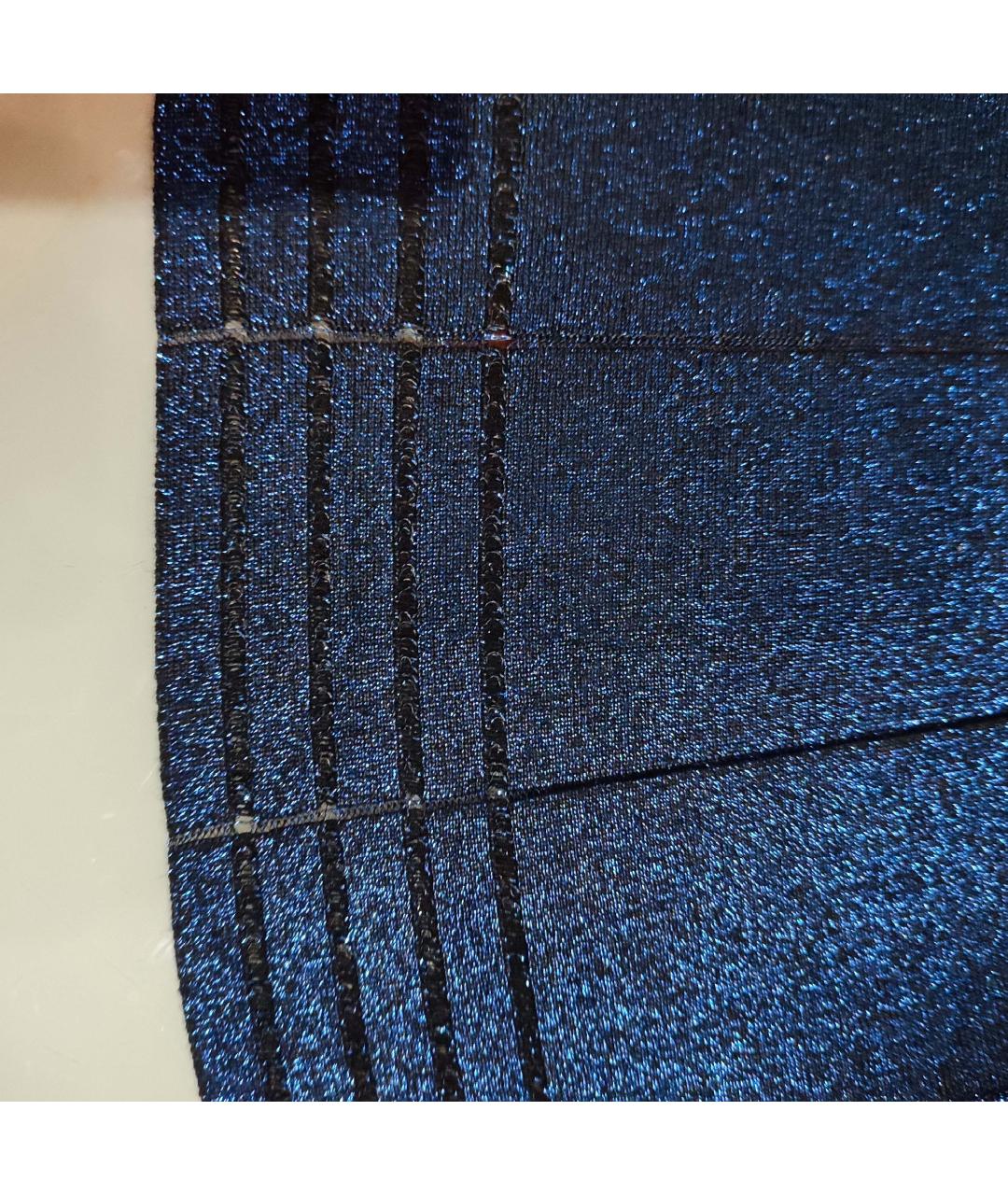 KARL LAGERFELD Темно-синяя вискозная юбка миди, фото 3