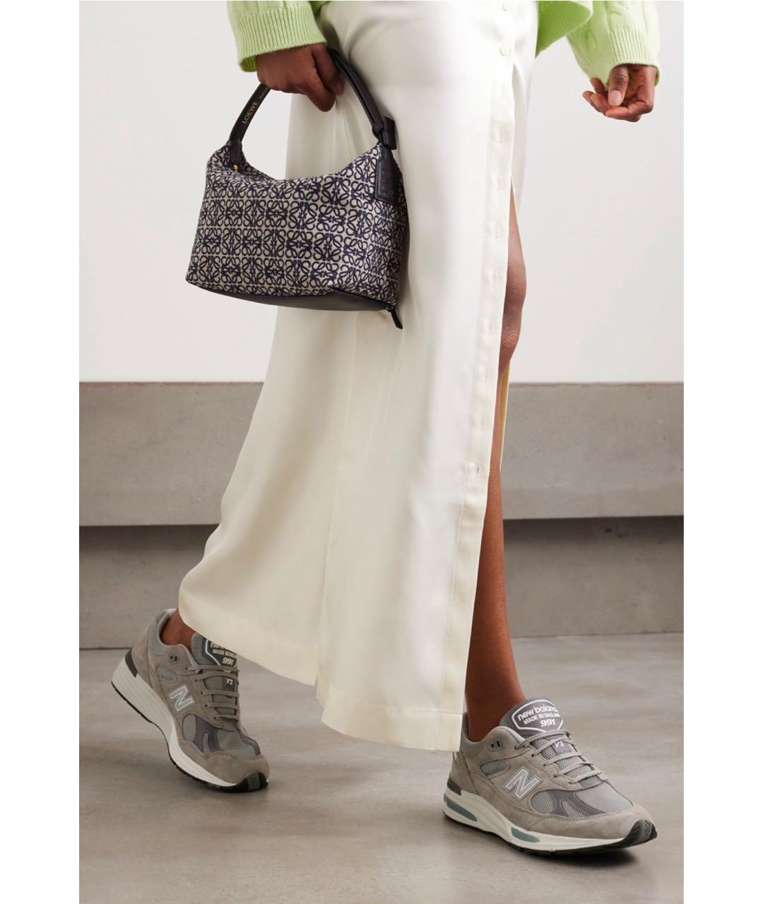 NEW BALANCE Серые замшевые кроссовки, фото 5