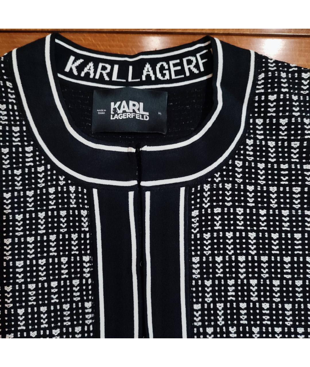 KARL LAGERFELD Черный вискозный жакет/пиджак, фото 3