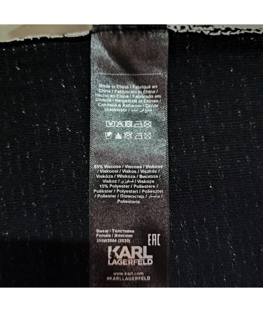 KARL LAGERFELD Черный вискозный жакет/пиджак, фото 6