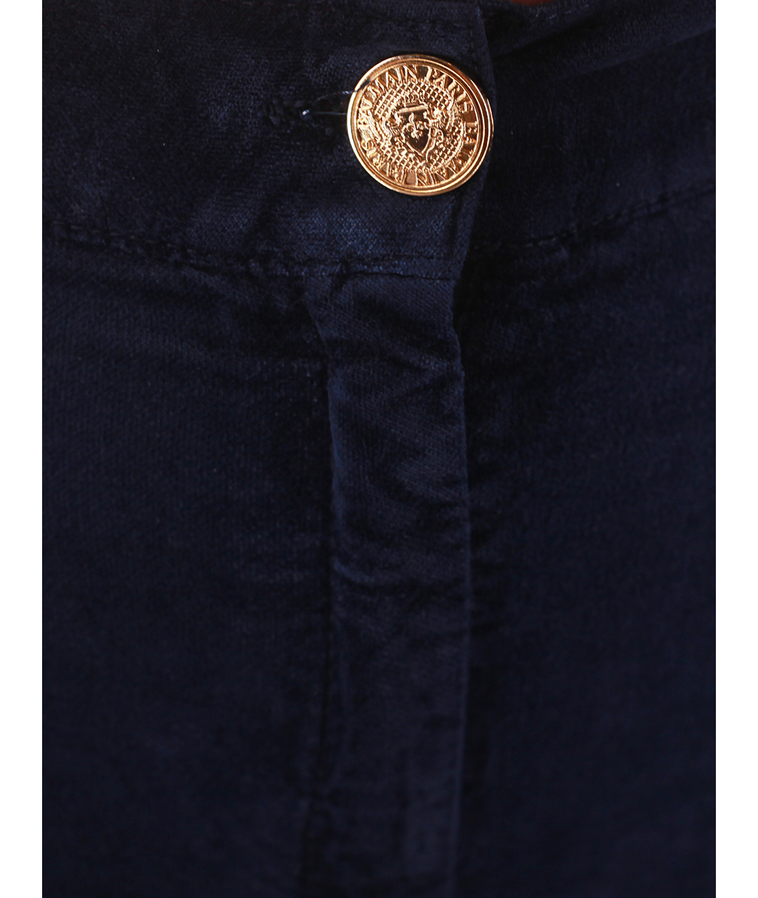 BALMAIN Темно-синие бархатные брюки узкие, фото 4