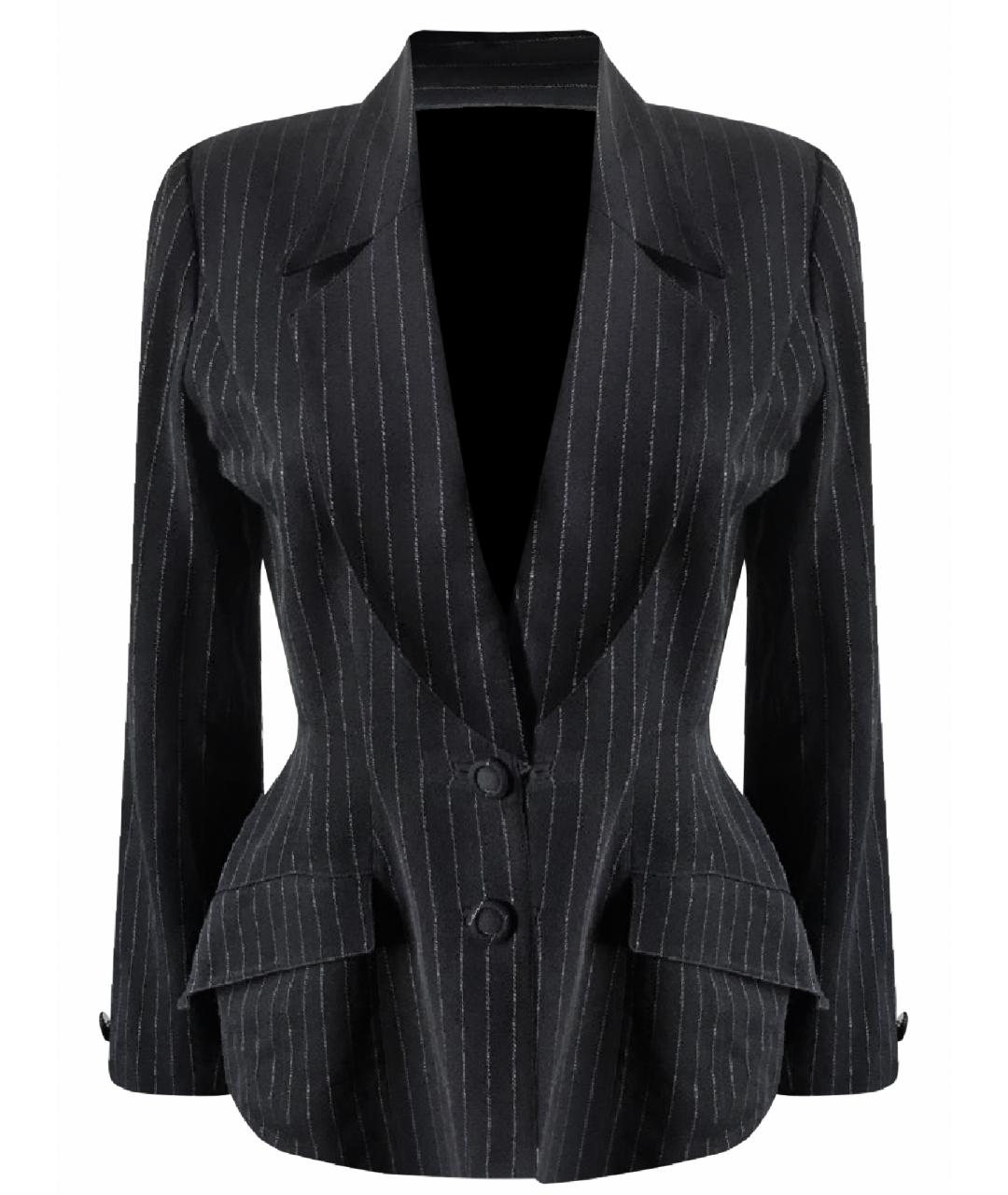 THIERRY MUGLER Черный шерстяной жакет/пиджак, фото 1