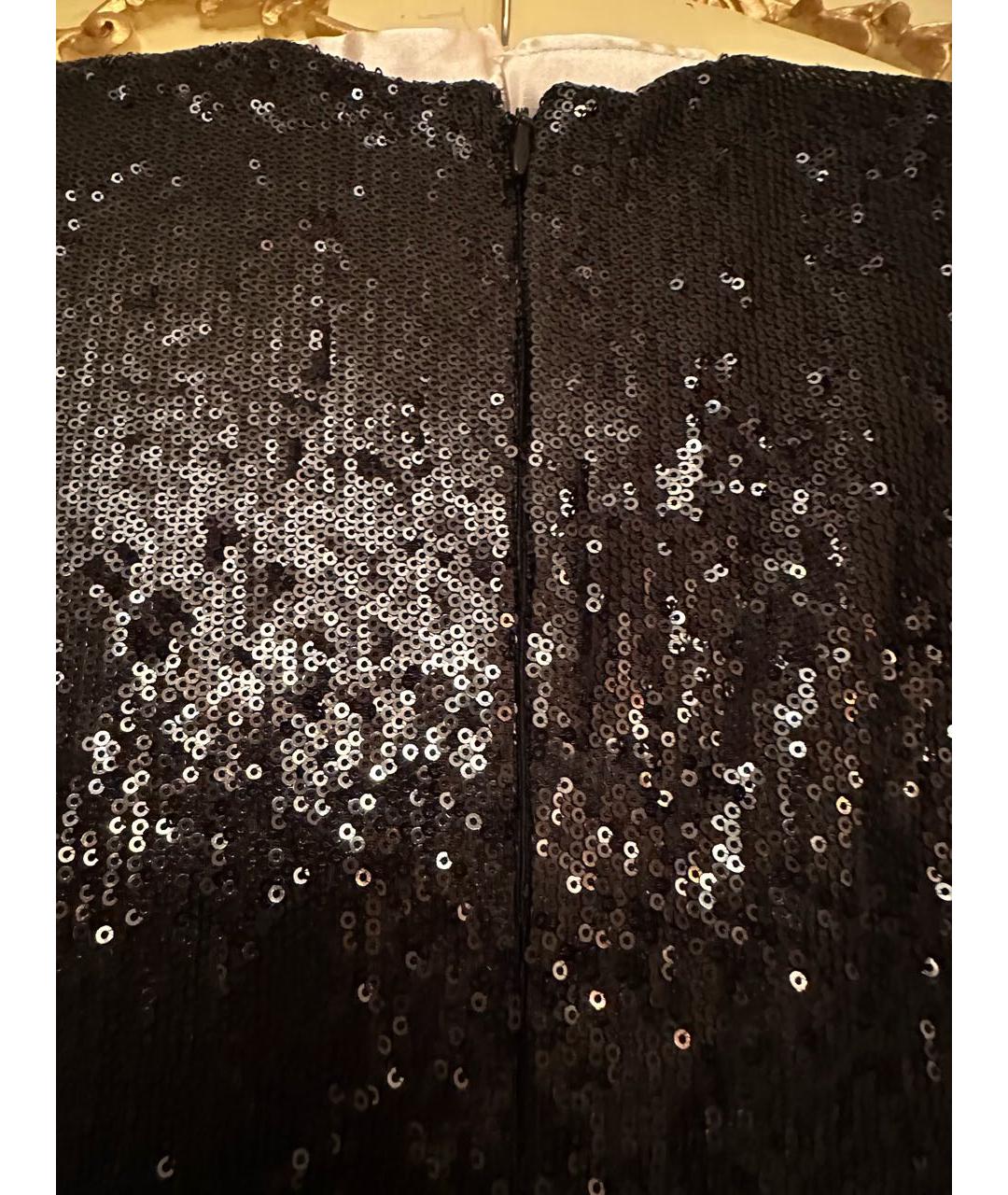 HALSTON HERITAGE Черное полиэстеровое вечернее платье, фото 6
