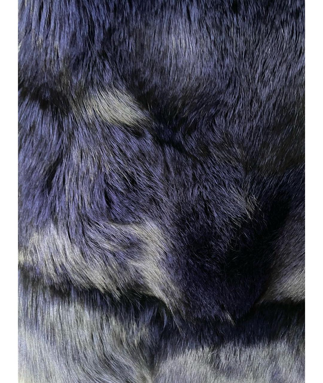 IRFE Темно-синяя меховая шуба, фото 8