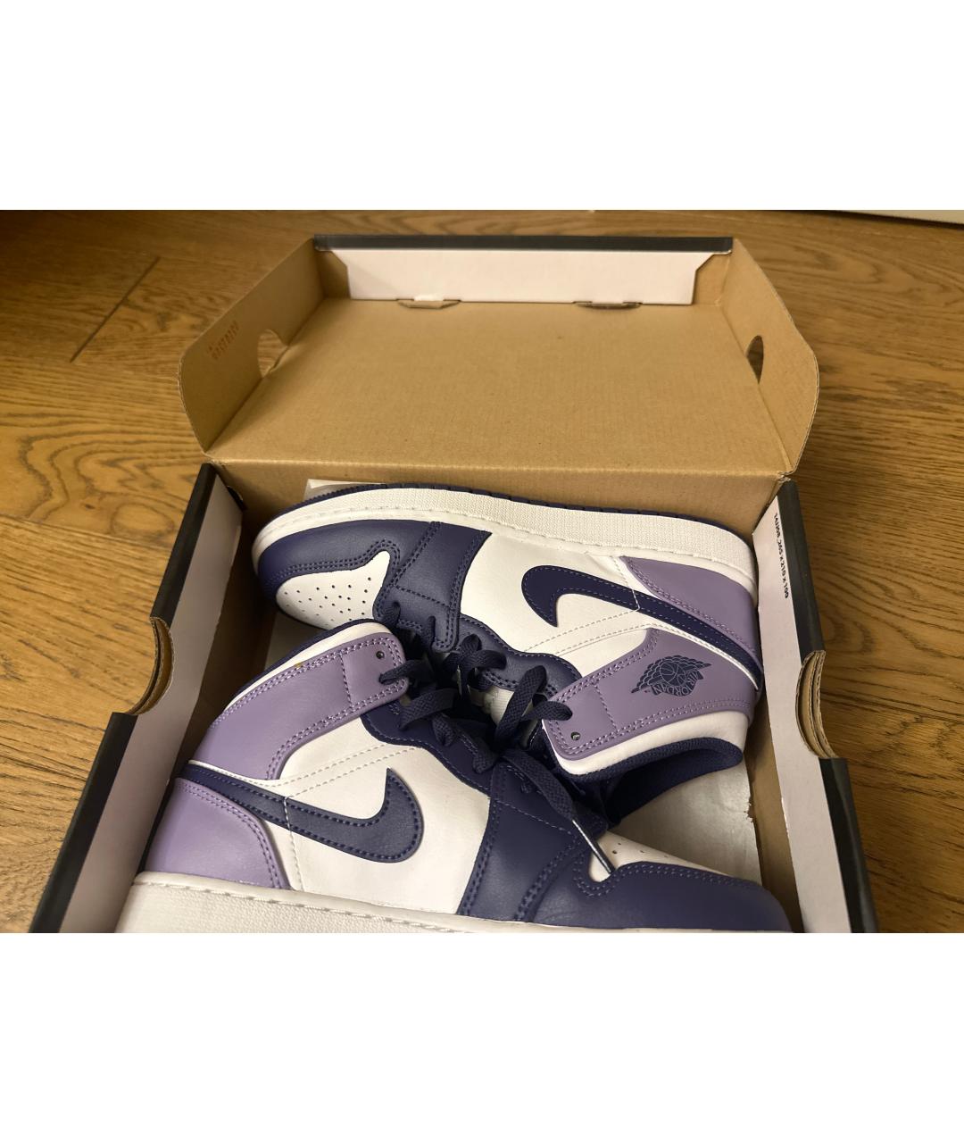 JORDAN Фиолетовые кроссовки из искусственной кожи, фото 6
