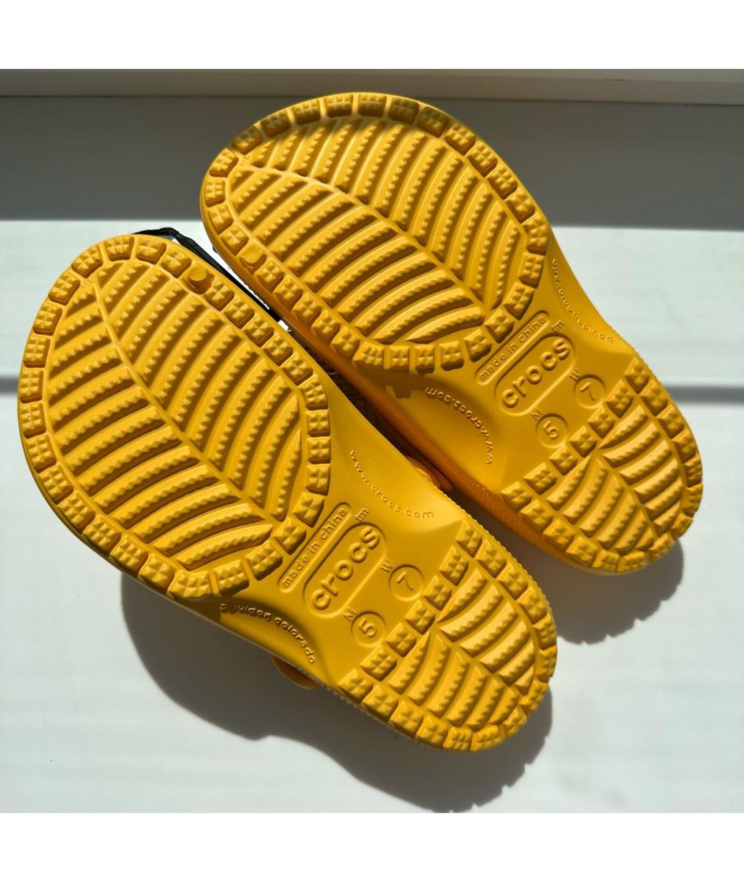 CROCS Желтые резиновые сандалии, фото 4