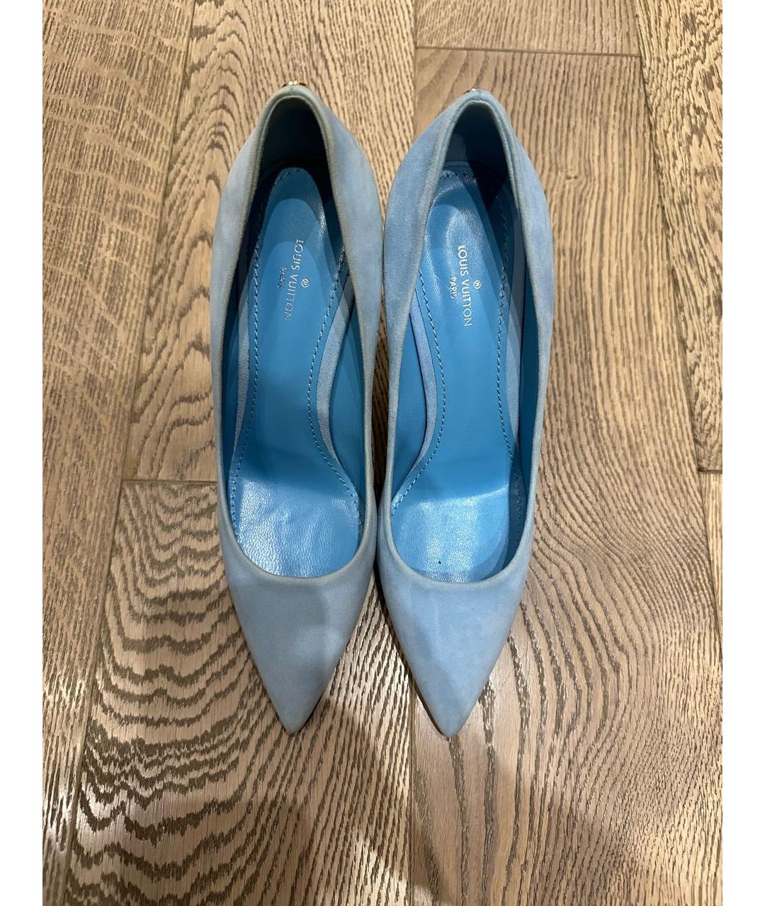 LOUIS VUITTON PRE-OWNED Голубые замшевые туфли, фото 2