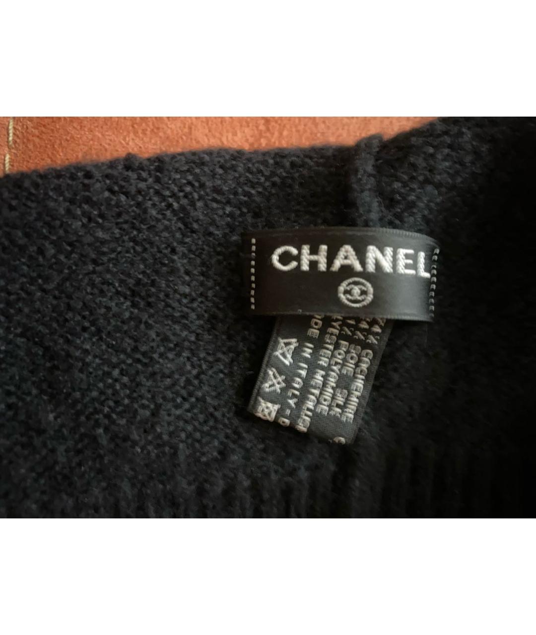 CHANEL Черная кашемировая шапка, фото 2