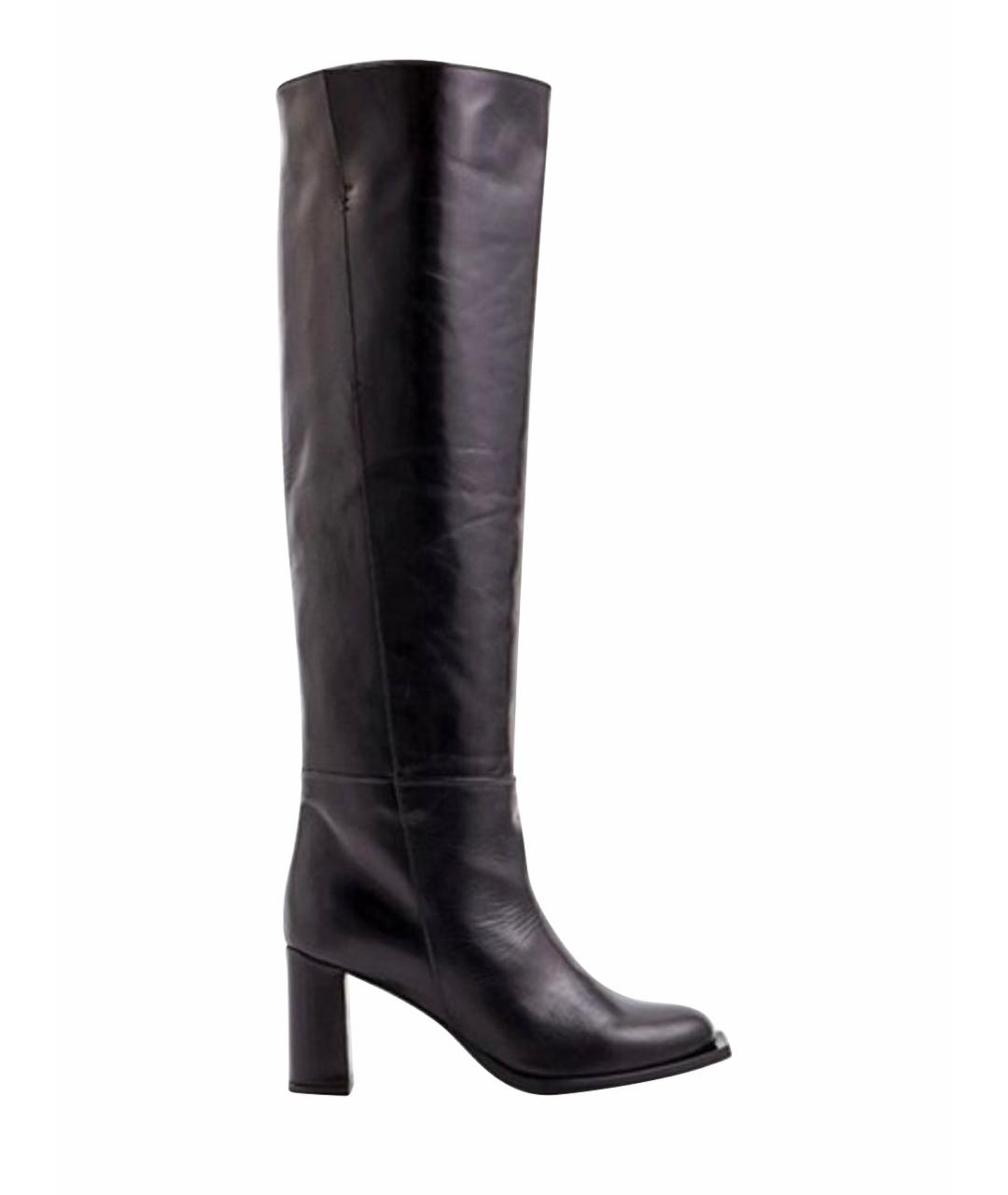 DOROTHEE SCHUMACHER Черные кожаные ботфорты, фото 1