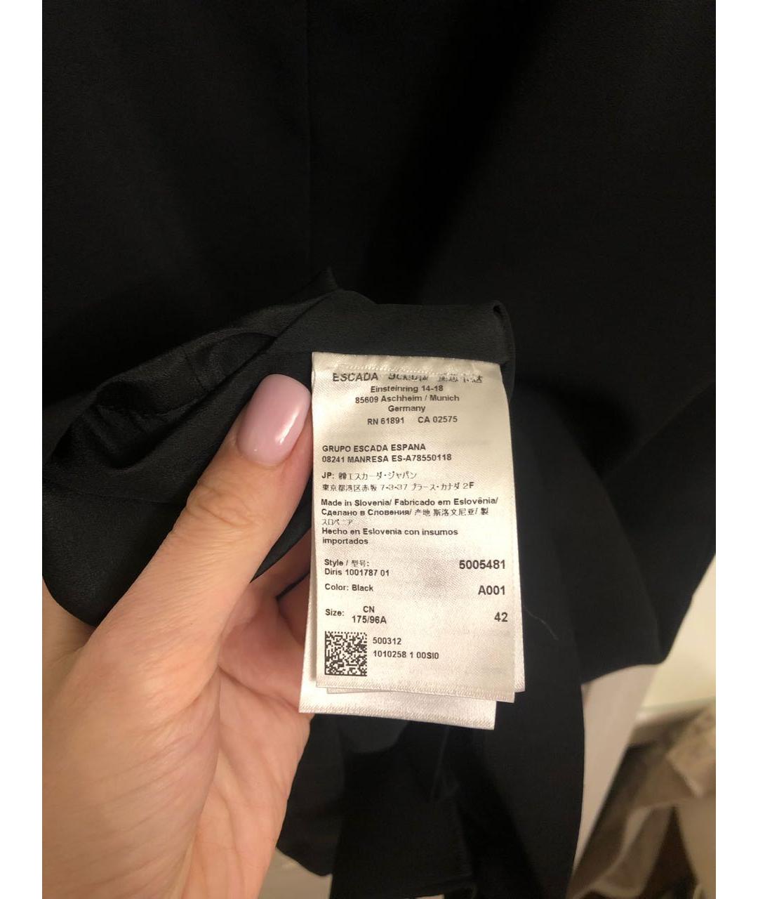 ESCADA Черное вискозное коктейльное платье, фото 6