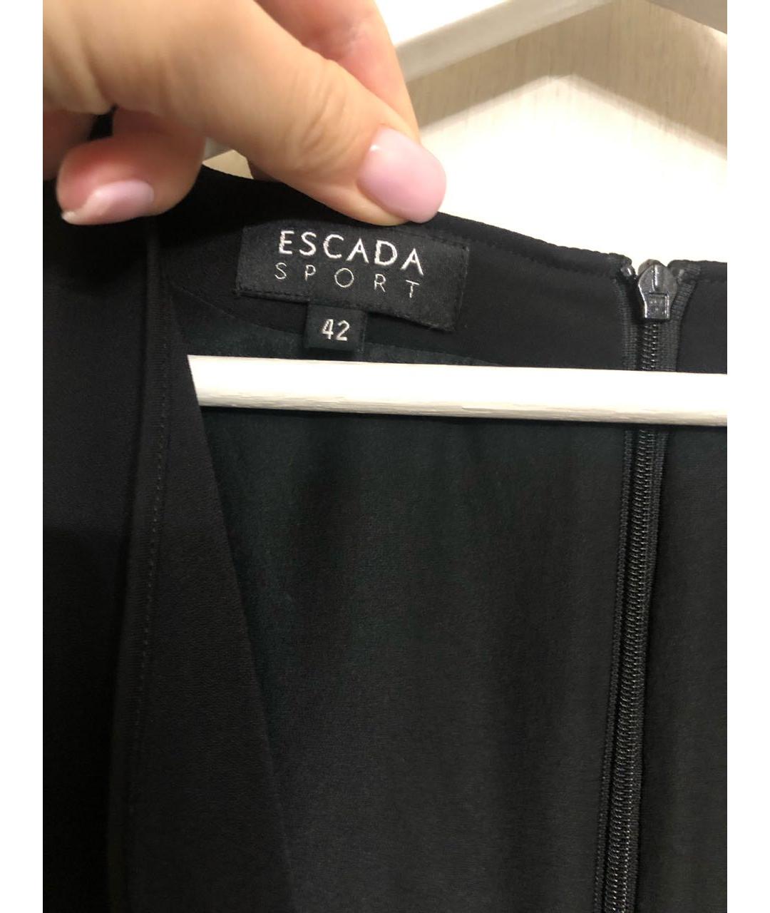 ESCADA Черное вискозное коктейльное платье, фото 8