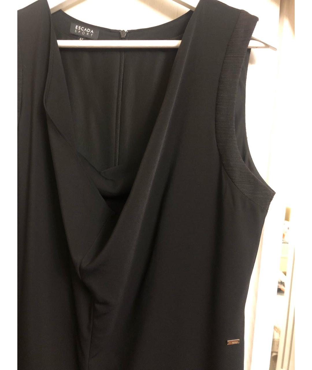 ESCADA Черное вискозное коктейльное платье, фото 4