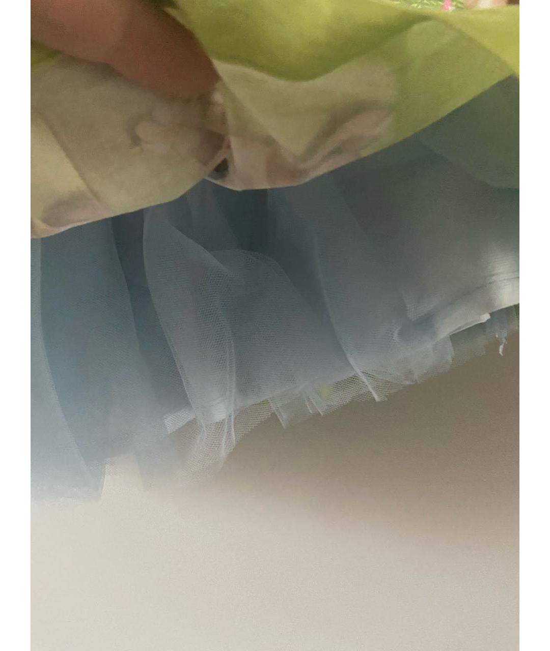 MONNALISA Голубая хлопковая юбка, фото 3