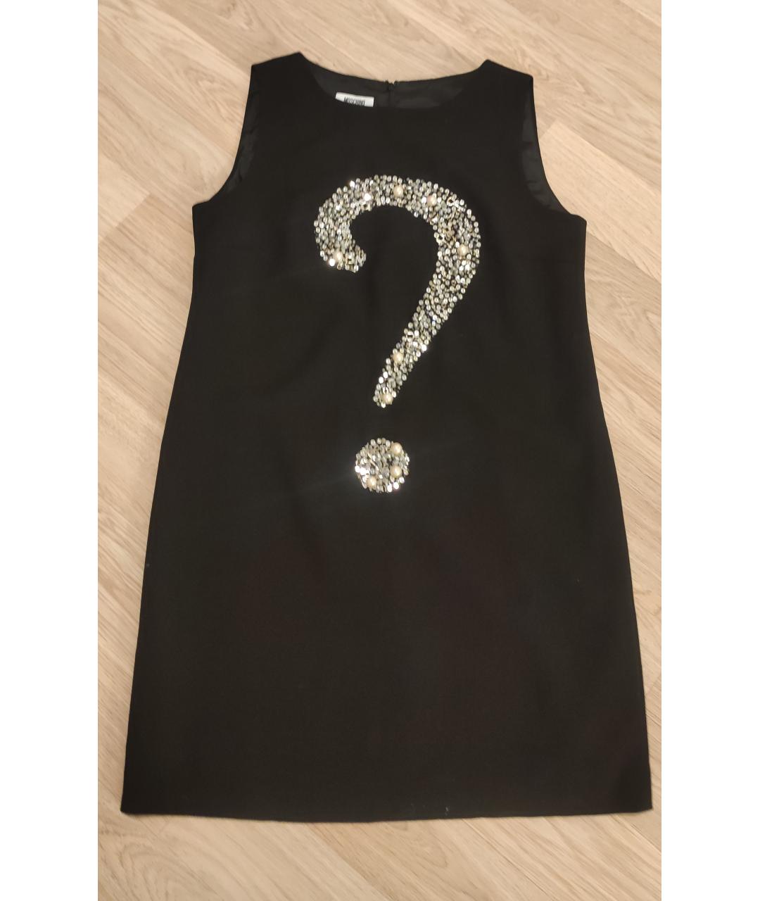 MOSCHINO Черное шерстяное коктейльное платье, фото 5