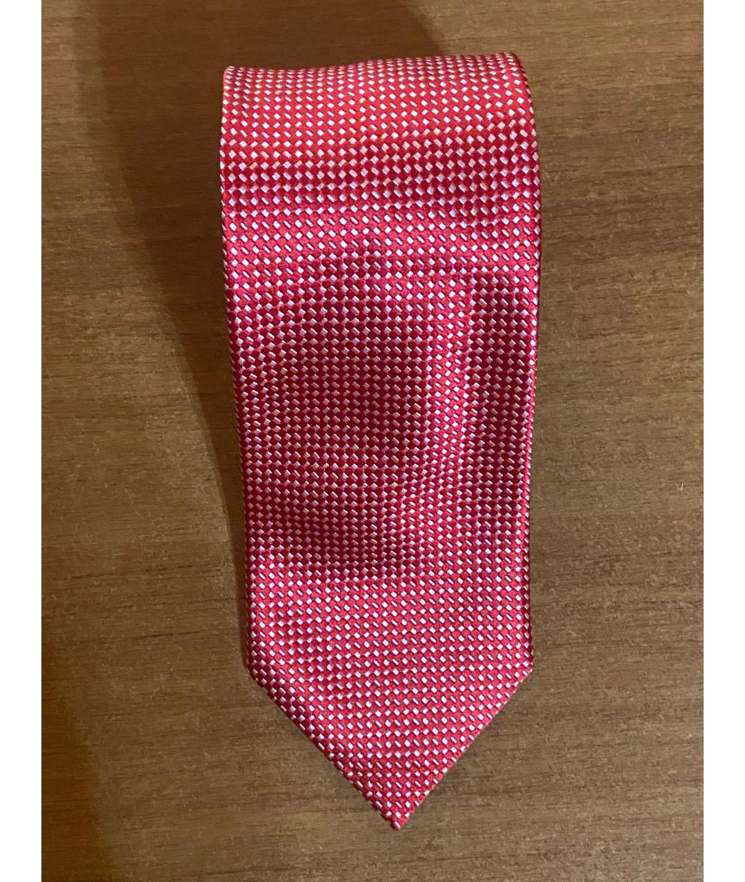 BRIONI Бордовый шелковый галстук, фото 5