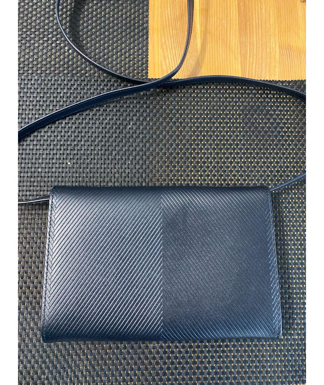 GIORGIO ARMANI Темно-синяя кожаная сумка через плечо, фото 2