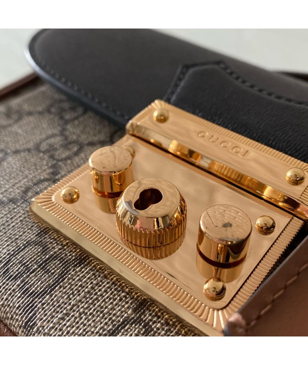 GUCCI Коричневая кожаная сумка через плечо, фото 7