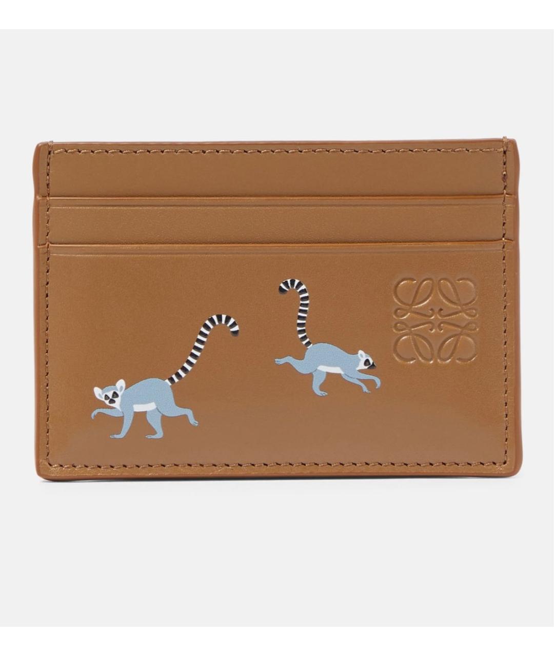 LOEWE Коричневый кожаный кардхолдер, фото 4