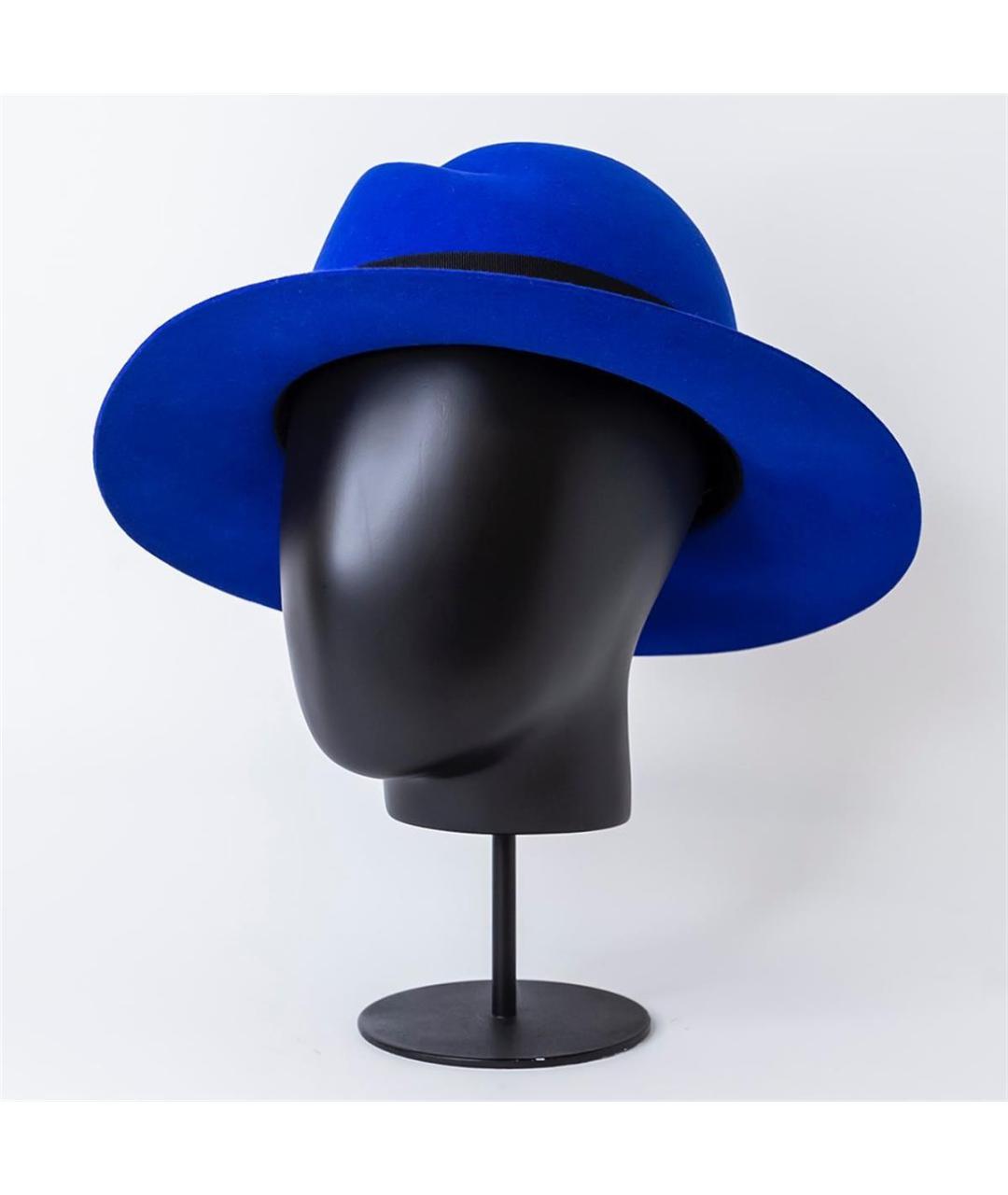 MAISON MICHEL Синяя шерстяная шляпа, фото 6
