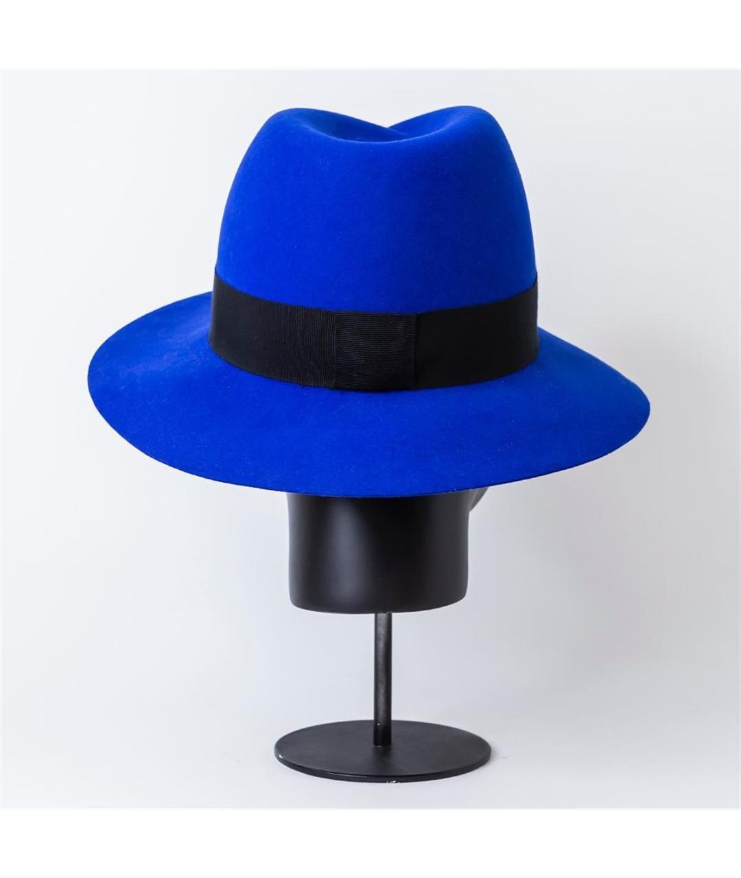 MAISON MICHEL Синяя шерстяная шляпа, фото 5