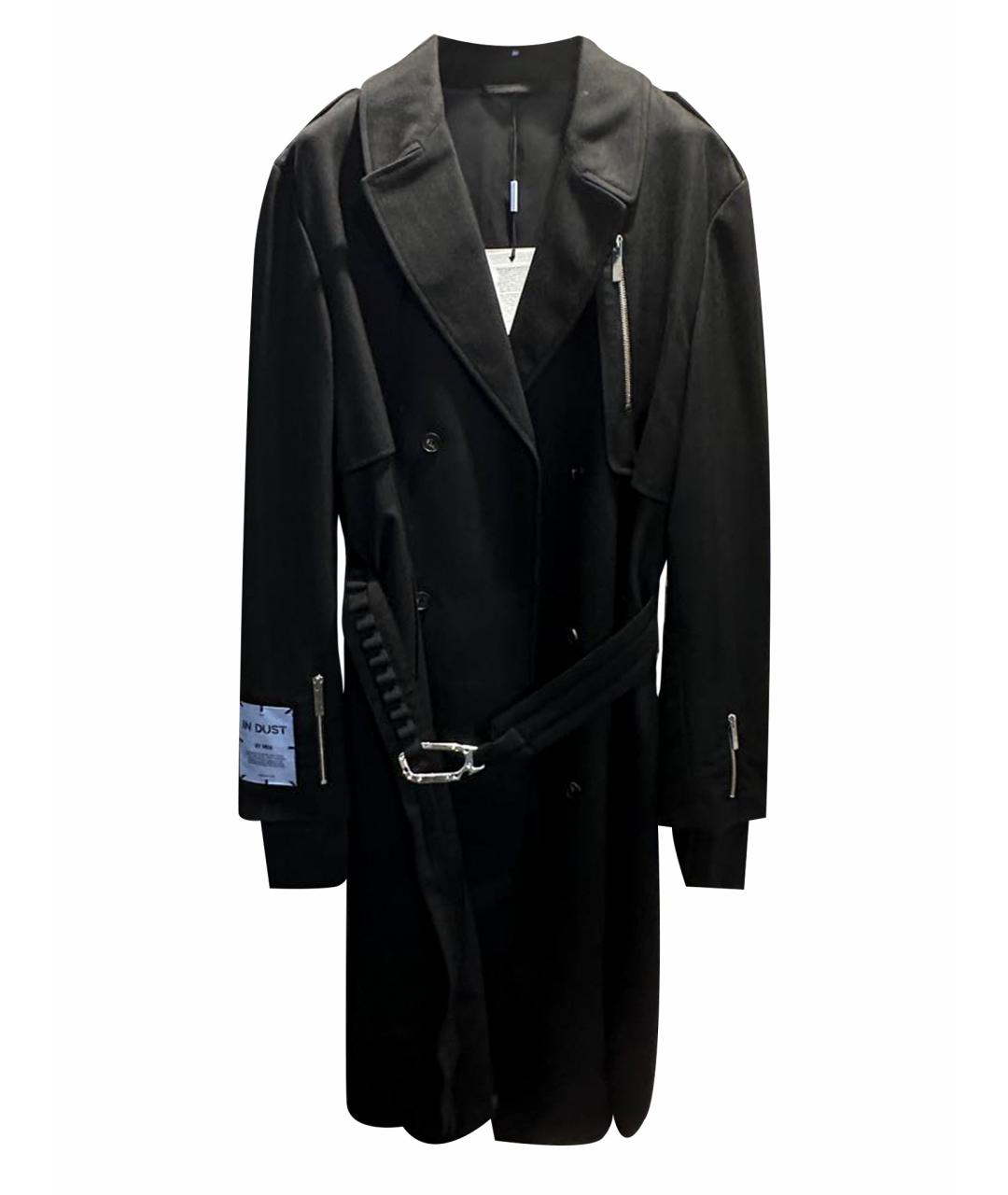 ALEXANDER MCQUEEN Черное шерстяное пальто, фото 1