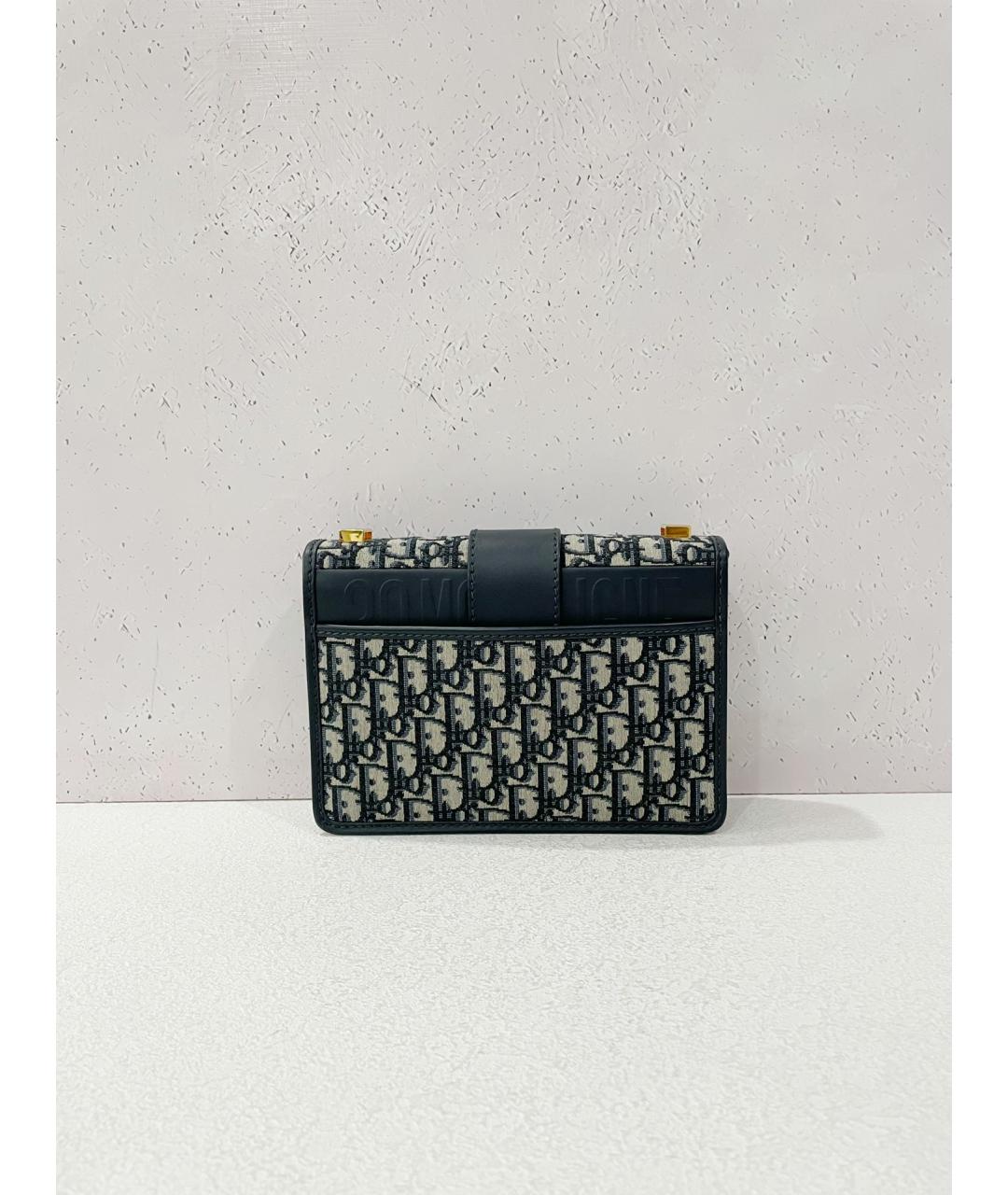 CHRISTIAN DIOR Темно-синяя жаккардовая сумка через плечо, фото 2