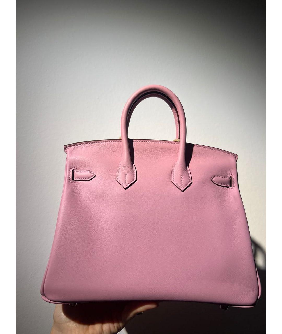 HERMES PRE-OWNED Розовая кожаная сумка с короткими ручками, фото 5