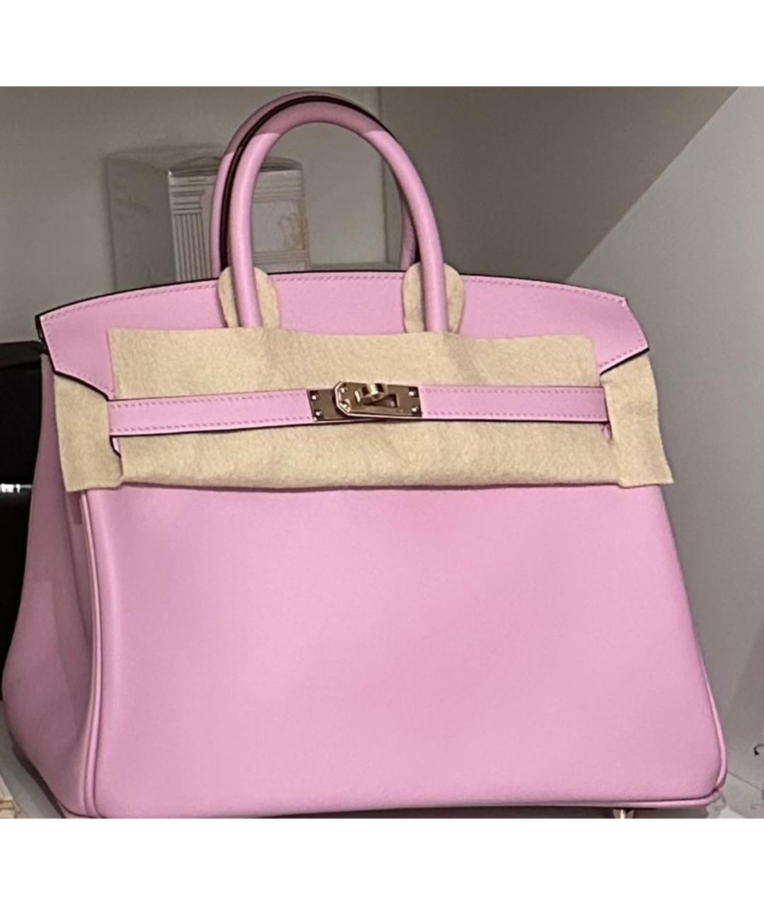 HERMES PRE-OWNED Розовая кожаная сумка с короткими ручками, фото 8