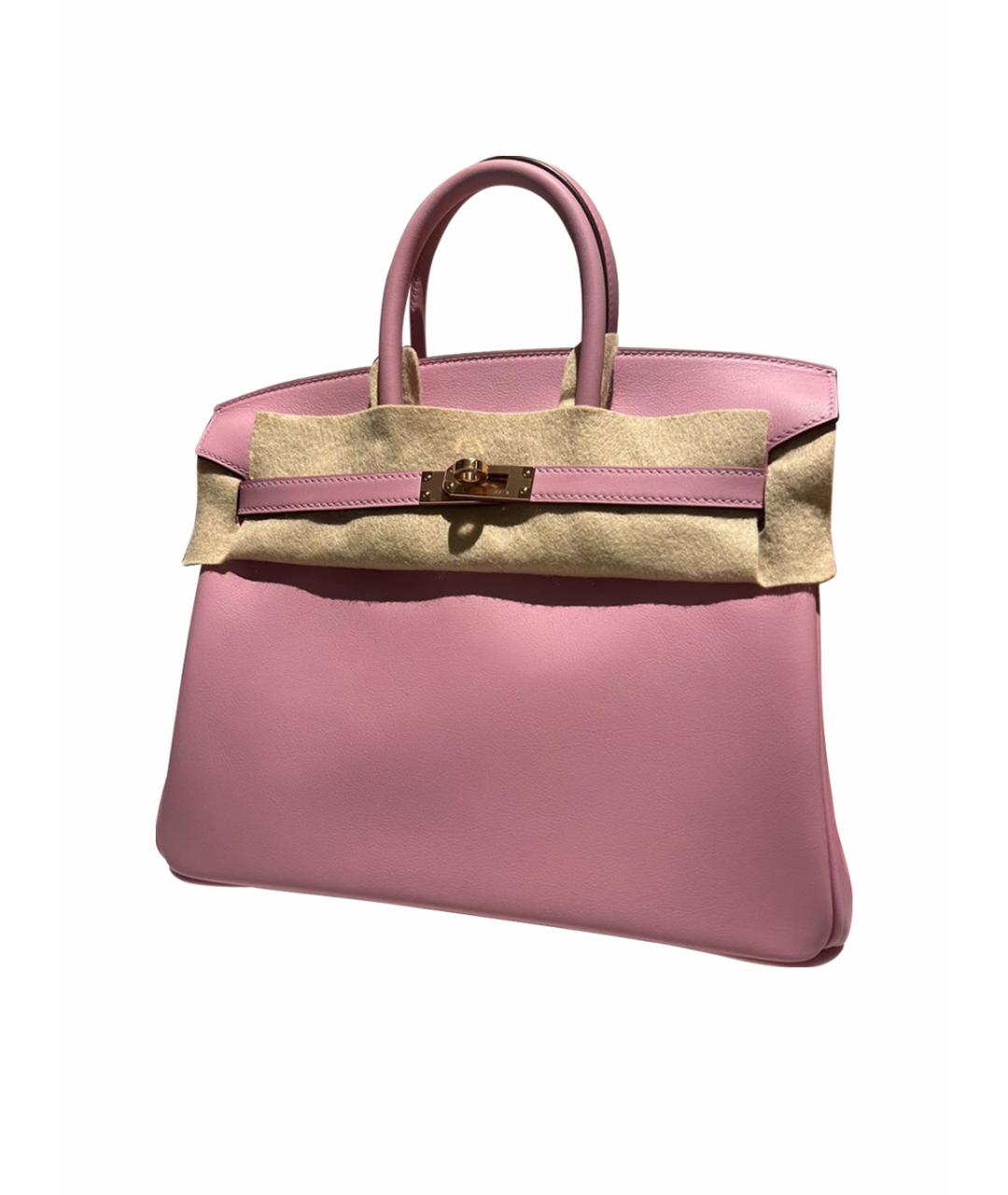 HERMES PRE-OWNED Розовая кожаная сумка с короткими ручками, фото 1