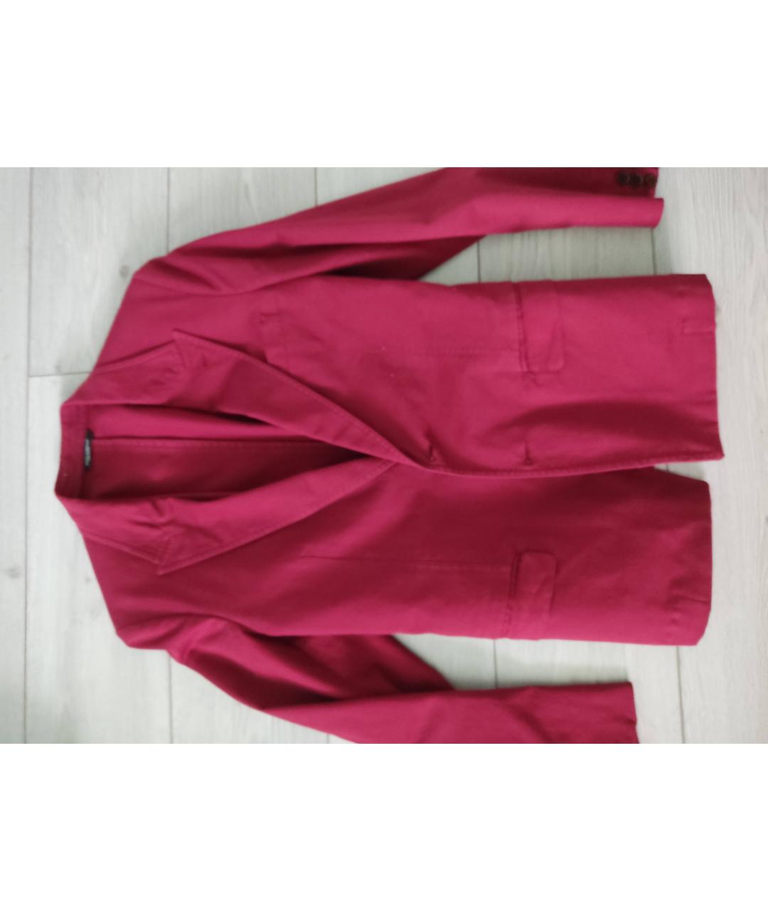 DOLCE&GABBANA Бордовый хлопковый пиджак, фото 5