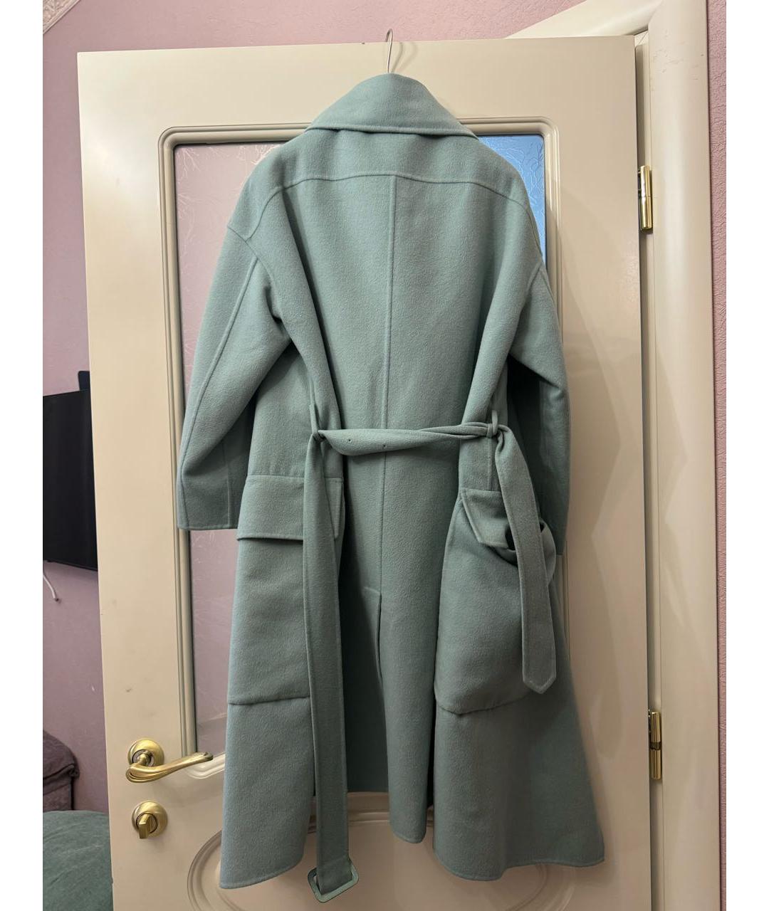 BURBERRY Зеленые шерстяное пальто, фото 2