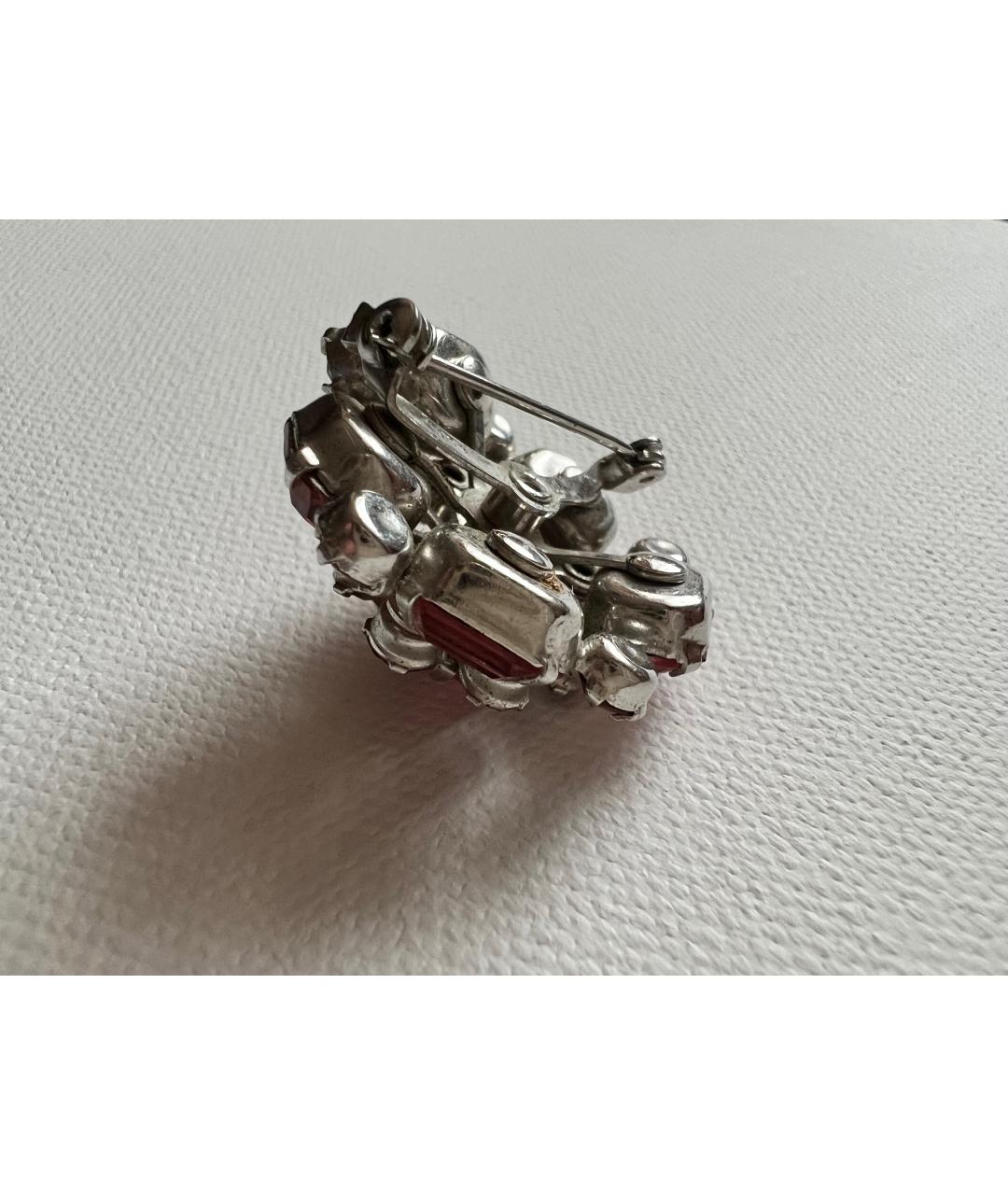 CORO Бордовая металлическая булавка / брошь, фото 4