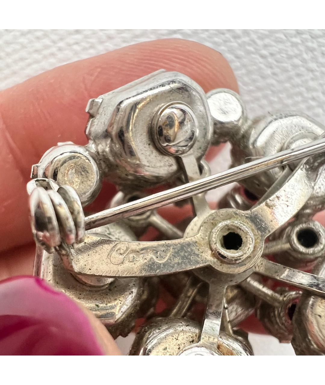 CORO Бордовая металлическая булавка / брошь, фото 5