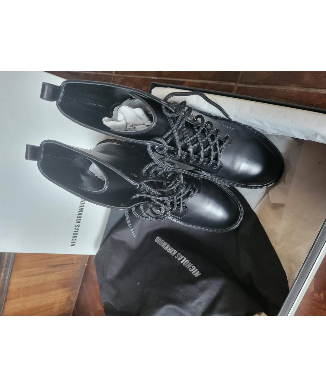 NICHOLAS KIRKWOOD Черные кожаные ботинки, фото 2