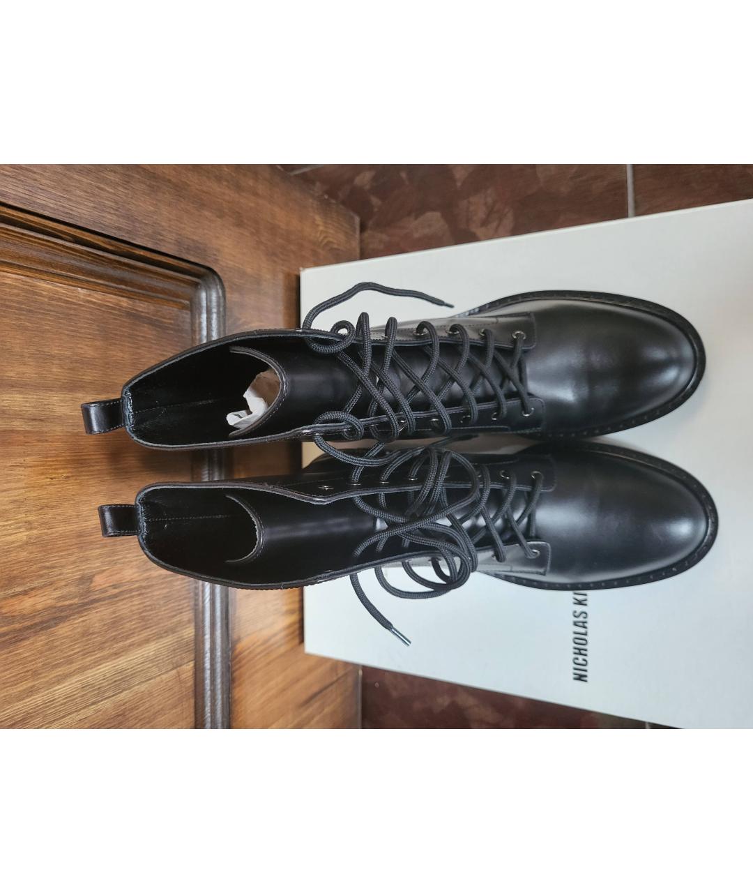 NICHOLAS KIRKWOOD Черные кожаные ботинки, фото 4
