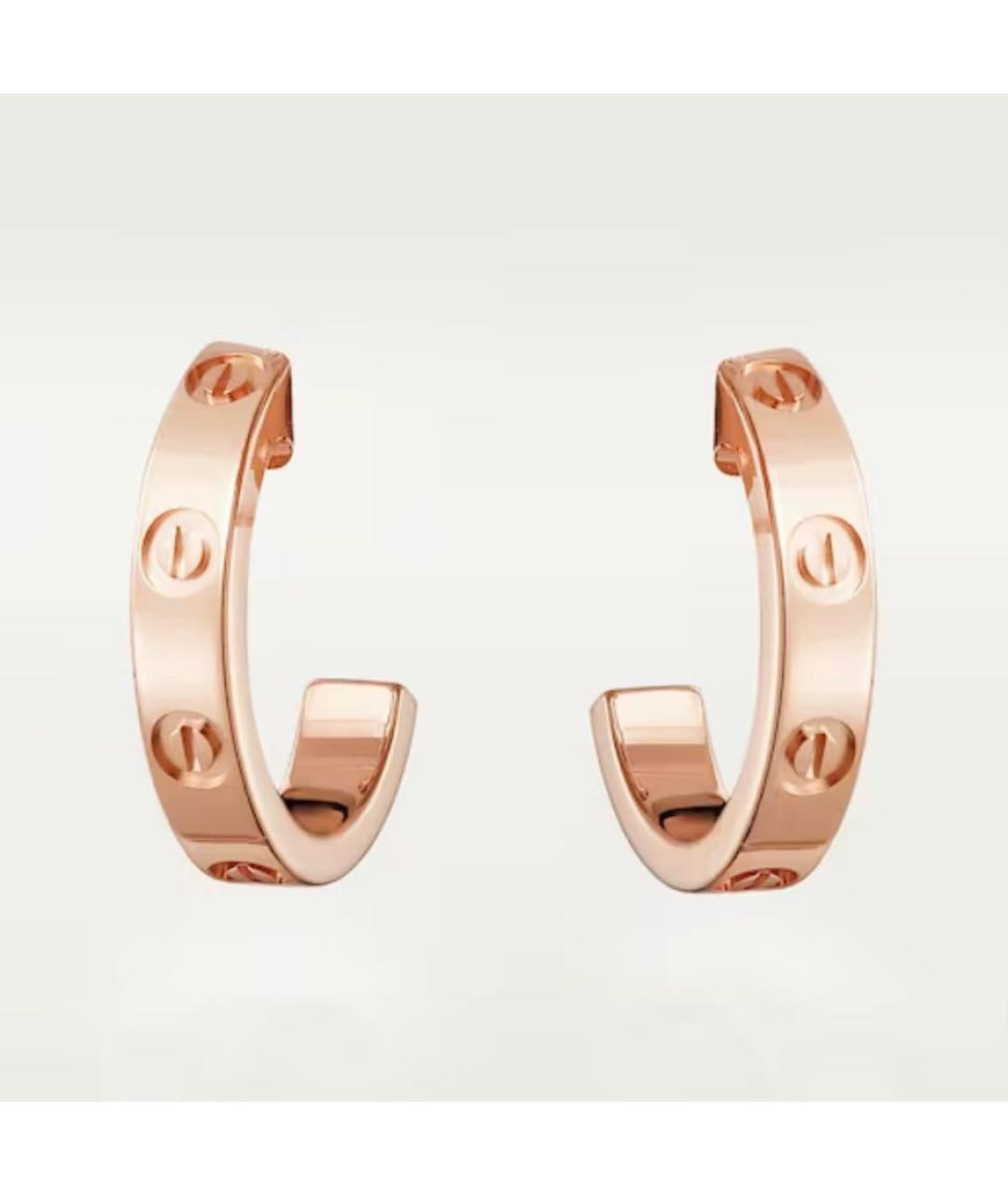 CARTIER Золотые серьги из розового золота, фото 4