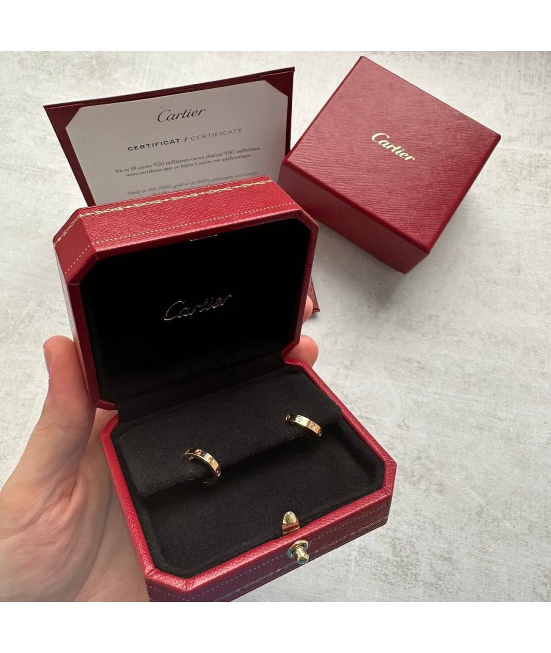 CARTIER Золотые серьги из розового золота, фото 3