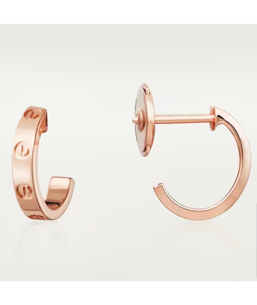 CARTIER Золотые серьги из розового золота, фото 2