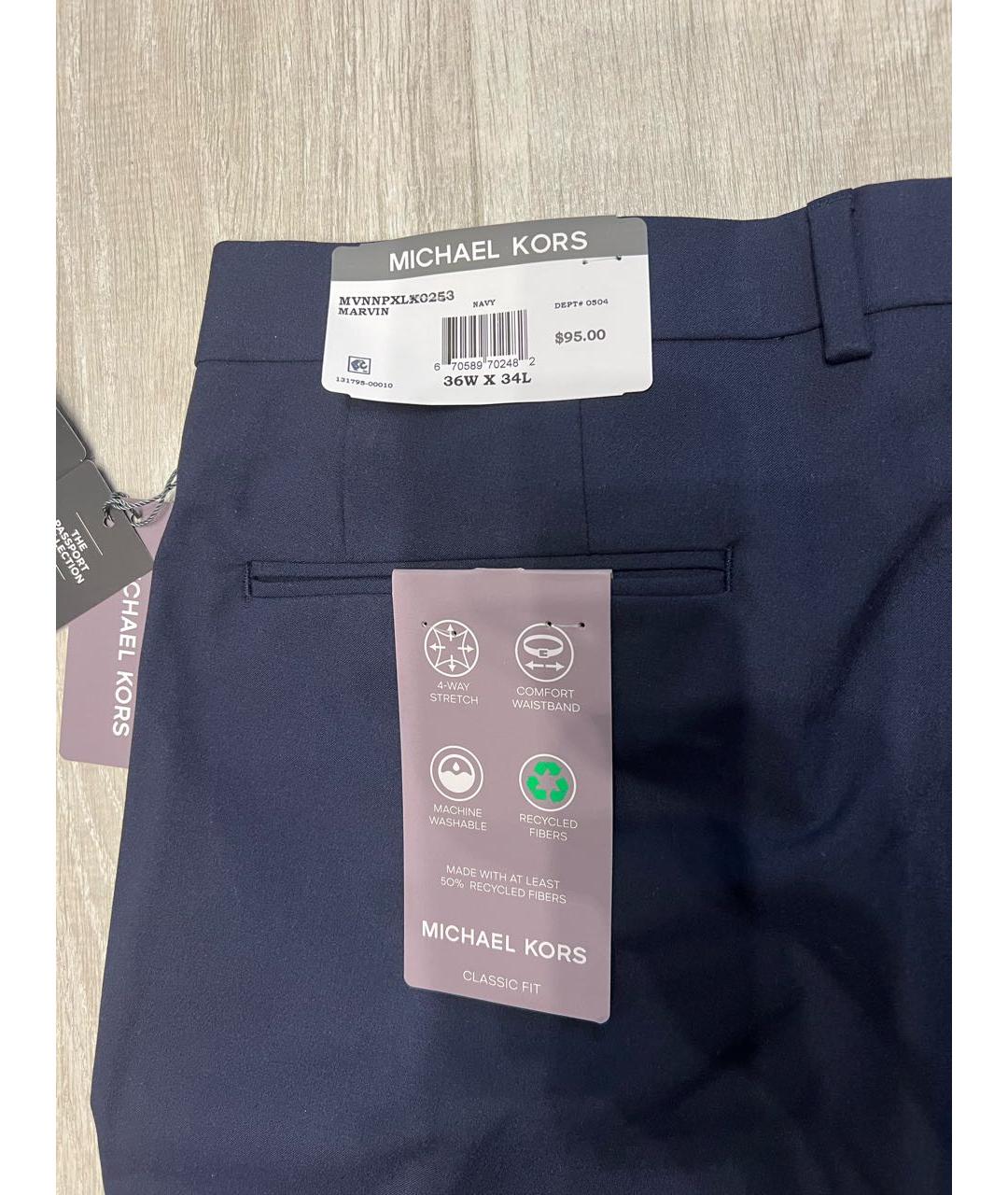 MICHAEL KORS Темно-синие классические брюки, фото 6