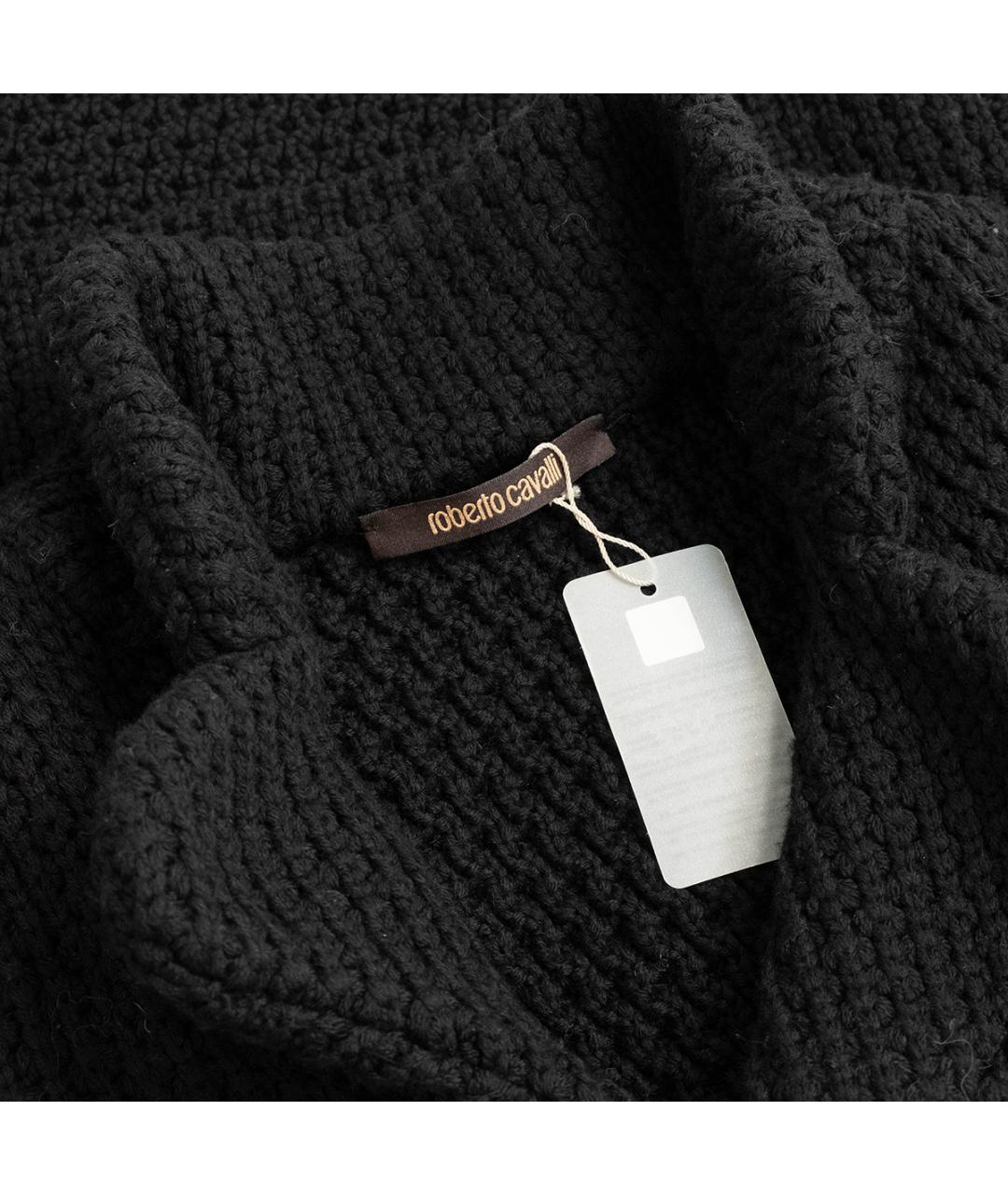 ROBERTO CAVALLI Черный шерстяной джемпер / свитер, фото 3